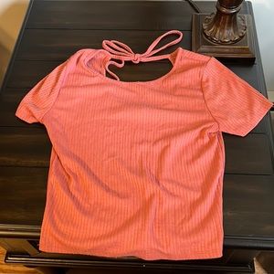 Caution to the wild pink crop top